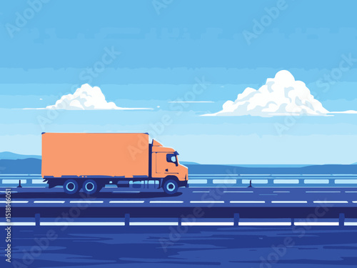 truck on the road