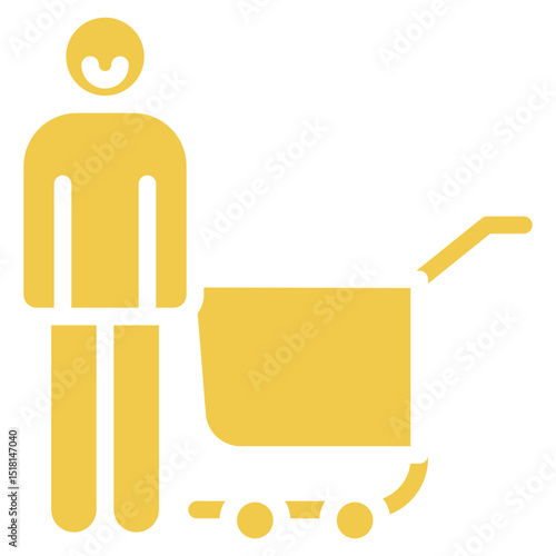 Excited Shoppers Vector Icons
