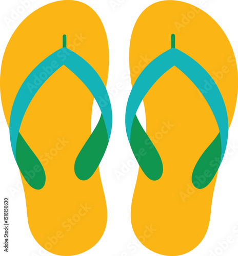 flip flops icon clipart vector on transparent background