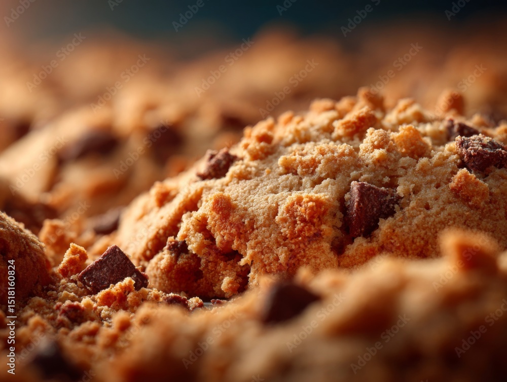 Closeup of Golden Brown Chocolate Chip Cookies Closeup of Golden Brown Chocolate Chip Cookies