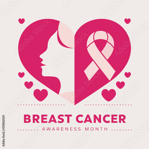 Stylized and symbolic image promoting Breast Cancer Awareness Month.
