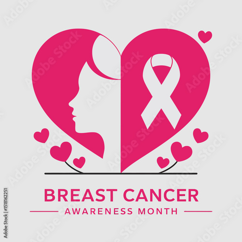 Stylized and symbolic image promoting Breast Cancer Awareness Month.