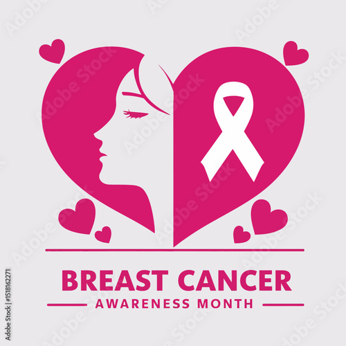 Stylized and symbolic image promoting Breast Cancer Awareness Month.