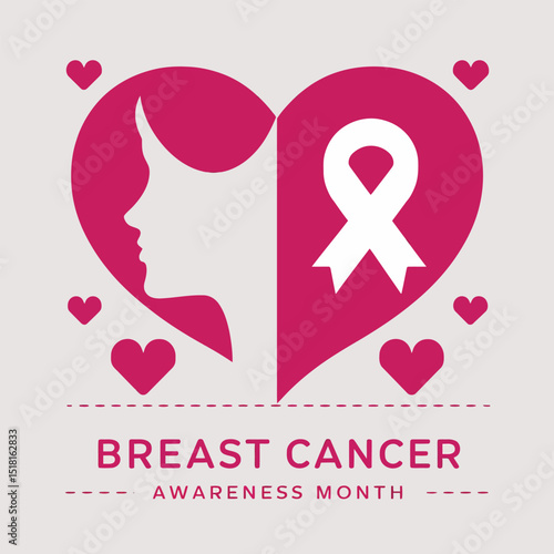 Stylized and symbolic image promoting Breast Cancer Awareness Month.
