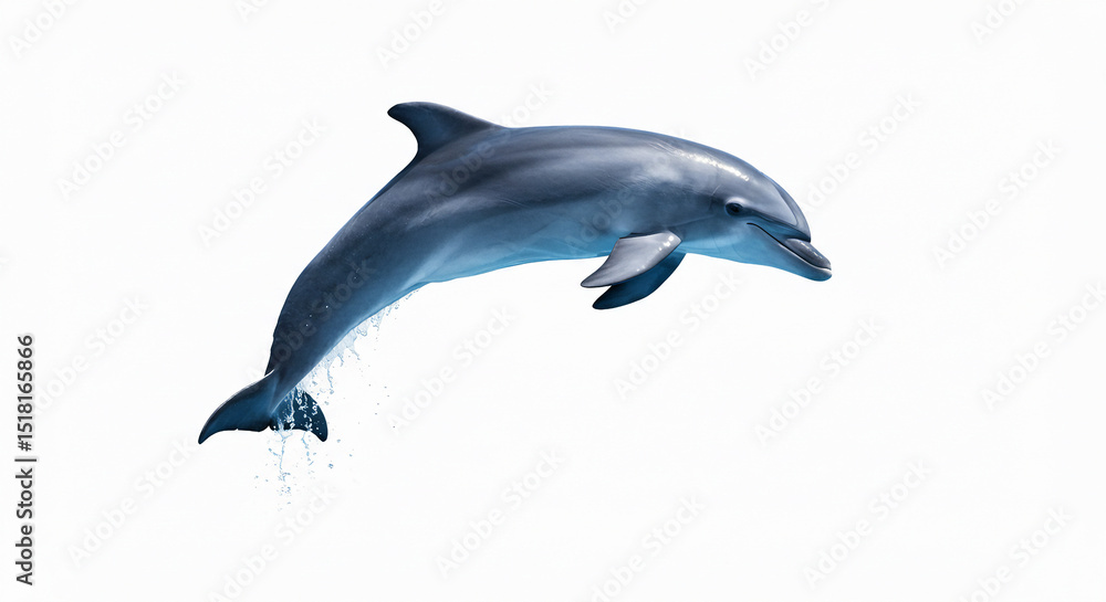 Fototapeta premium dolphin jumping isolated on white