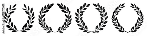 Elegant laurel wreath vector design, element vector set