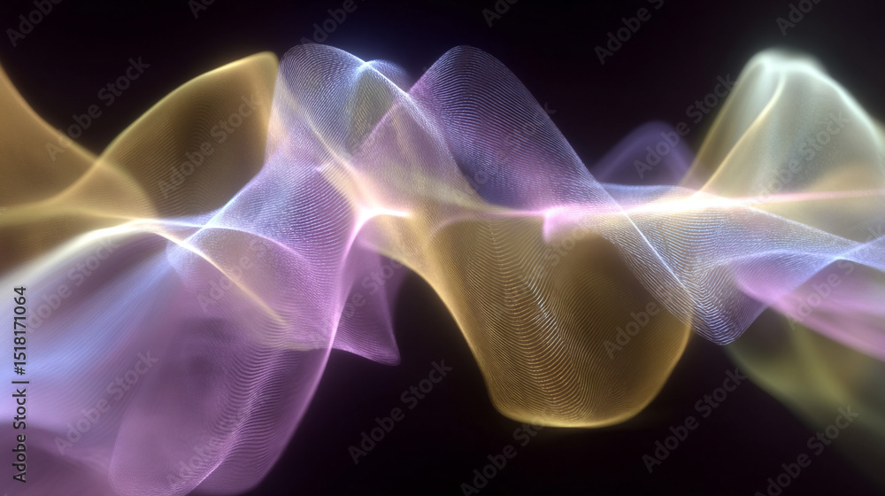 Obraz premium Glowing ethereal waveform.