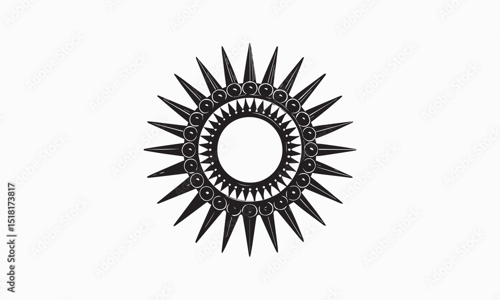 Fototapeta premium ribal Sunburst Tattoo Art