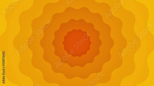 Seamless Orange Abstract Background Animation with Glowing Ripple Lines