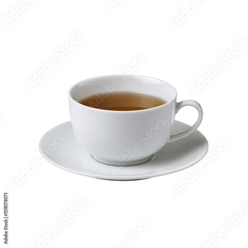 Wallpaper Mural White tea cup and saucer isolated on transparent background Torontodigital.ca