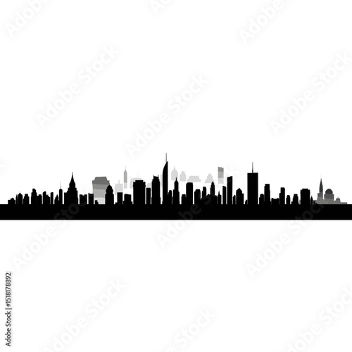City scape Silhouette silhouette city architecture vector