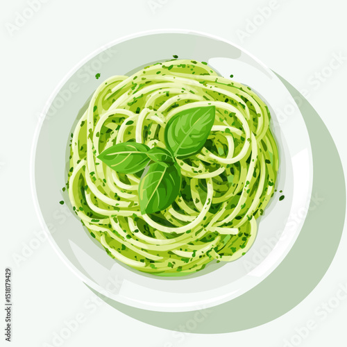 Pasta plate food illustration vector