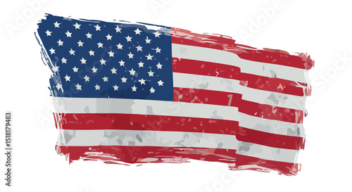 American flag painted design for independence day celebration and patriotic themes