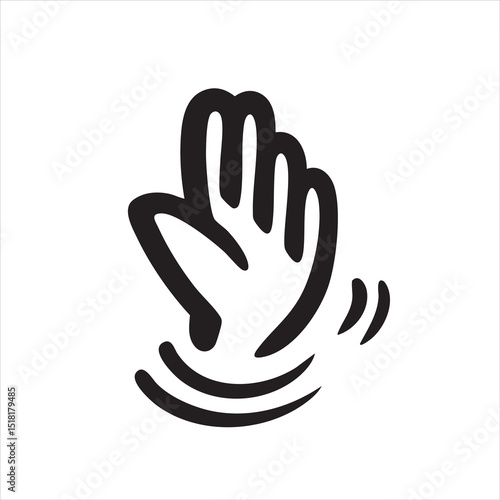 Friendly hand gesture symbol for welcoming and greeting