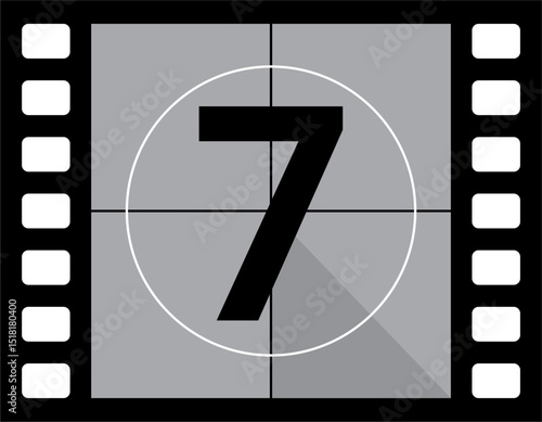 film movie classic number opening vector design countdown