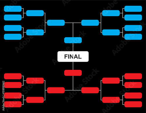 tournament bracket vector design template for design simple sports