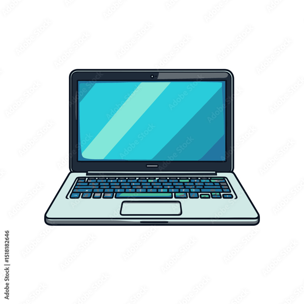 Simple flat cartoon laptop icon design suitable for various digital projects and creative applications Simple flat cartoon laptop icon design suitable for various digital projects and creative applications