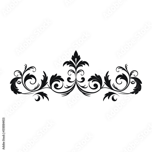 Vintage ornament frame graphic graphics pattern black vector