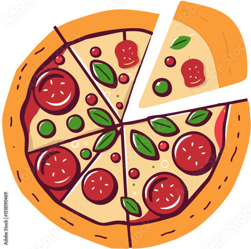 pizza vector illustration design art 
