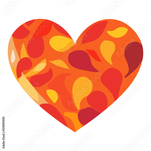 Carttoon heart icon illustration abstract colorful vector