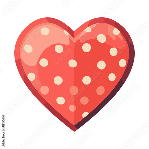 Carttoon heart icon pattern valentine's romantic vector