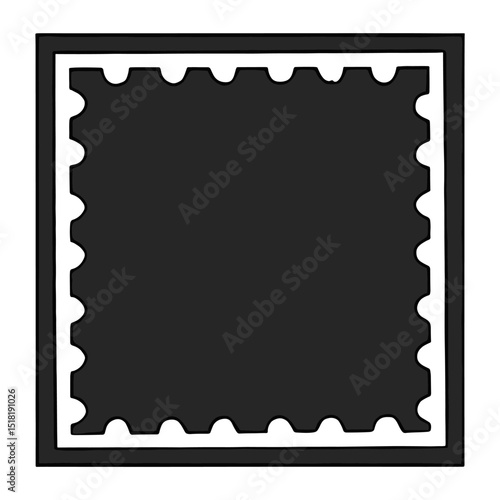 Blank post stamp shape illustration graphic square vector