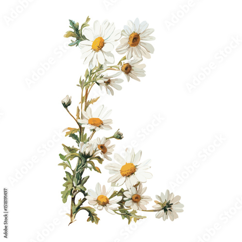 Daisy flowers frames daisy art artwork vector