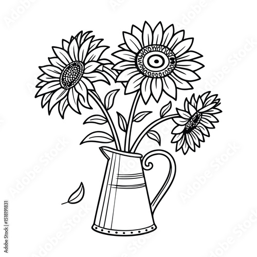 Botanical Bliss: Elegant Flower Coloring Pages for Relaxation & Creativity