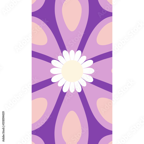 Flower shape purple art pattern vector