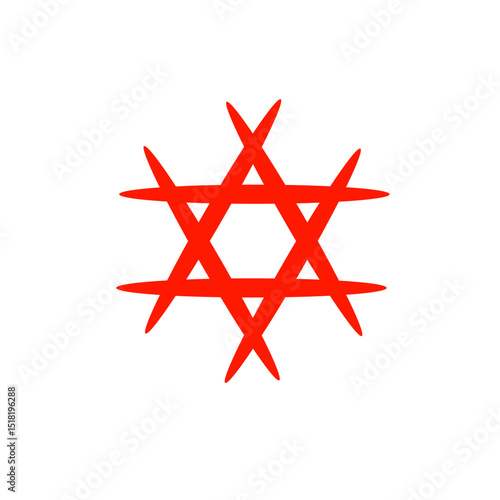Star of David symbol vector illustration a religious icon for Hanukkah design or Jerusalem decoration