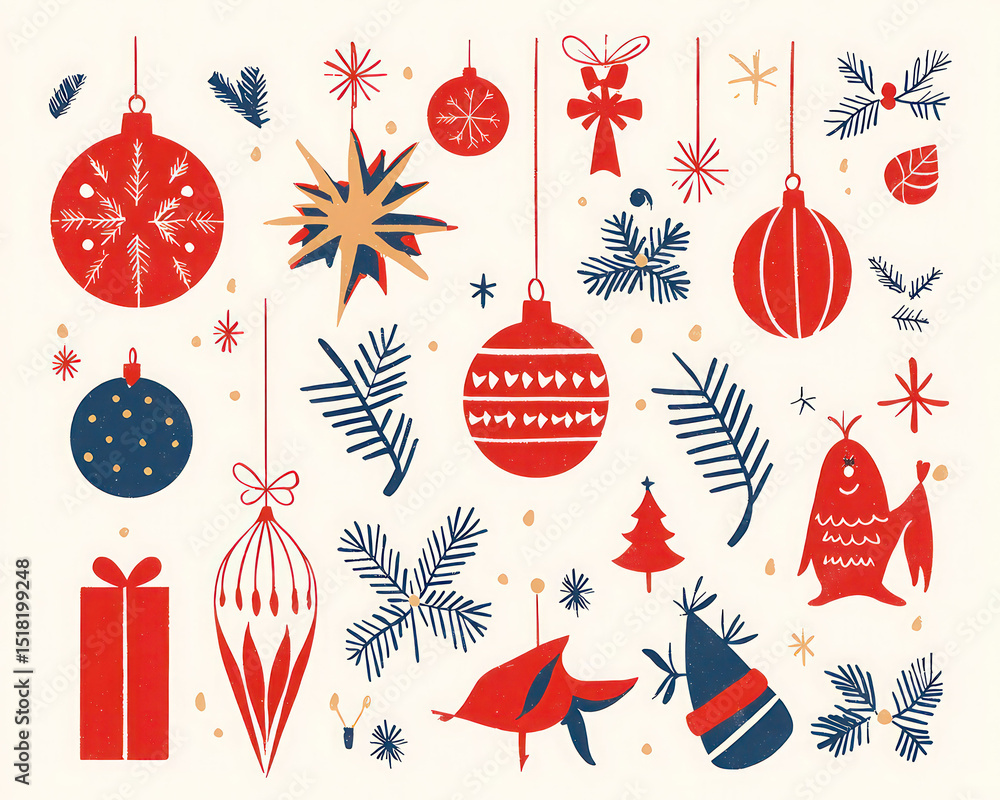 Festive Christmas-themed social media post design featuring decorative elements and promotional messages on a white background. Festive Christmas-themed social media post design featuring decorative elements and promotional messages on a white background.