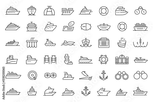 This seamless pattern vector set of vintage travel icons features illustrations of transportation like cars and clouds, along with weather symbols