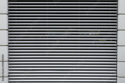 Fototapeta Industrial metal ventilation louver with horizontal slats