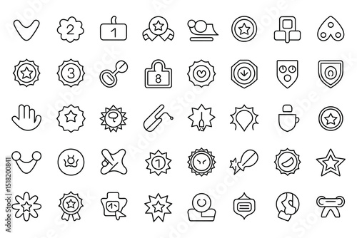 A comprehensive vector icon set for web design, featuring diverse symbols for business, internet, and medical illustrations, perfect for website and media interface