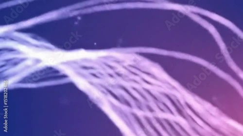 Aesthetic background animation video in Cyberpunk style using graduated colours with Waves & Lines effect. High resolution, fine details, professional lighting