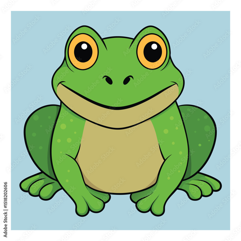 Obraz premium green frog cartoon