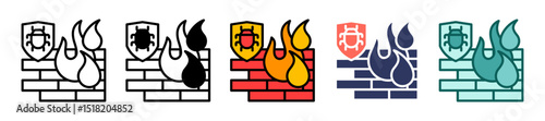Firewall Security multiple icon