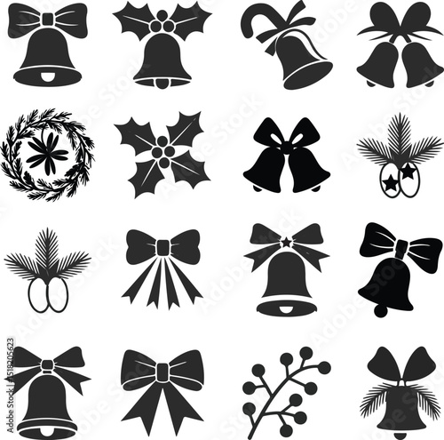 Christmas Ornaments - Bell, Star, Baubles