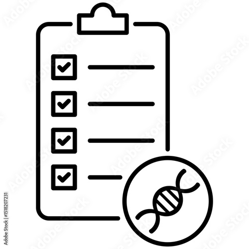 DNA Test or Genetic Testing Icon