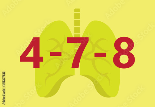4-7-8 Breathing counting exercise fore stress and anxiety reduction