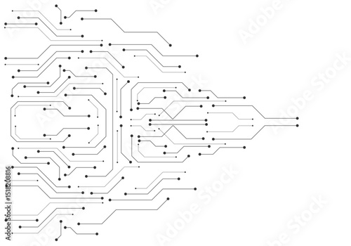 white background pattern design line technology simple with space for your text 