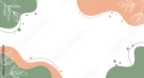 Abstract floral background with soft colors and flowing shapes  