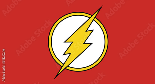 The flash logo featuring a yellow lightning bolt inside a white circle on a red background