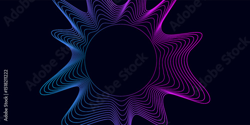 Sonar wave conceptual light and sound eho abstract background