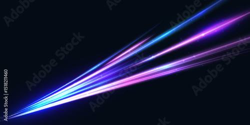 Abstract light flow of motion dynamics in bright colorful colors. For visual effects on the topic of speed and high-tech interfaces.