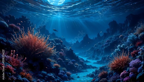 Fototapeta Naklejka Na Ścianę i Meble -  underwater scene with coral reef