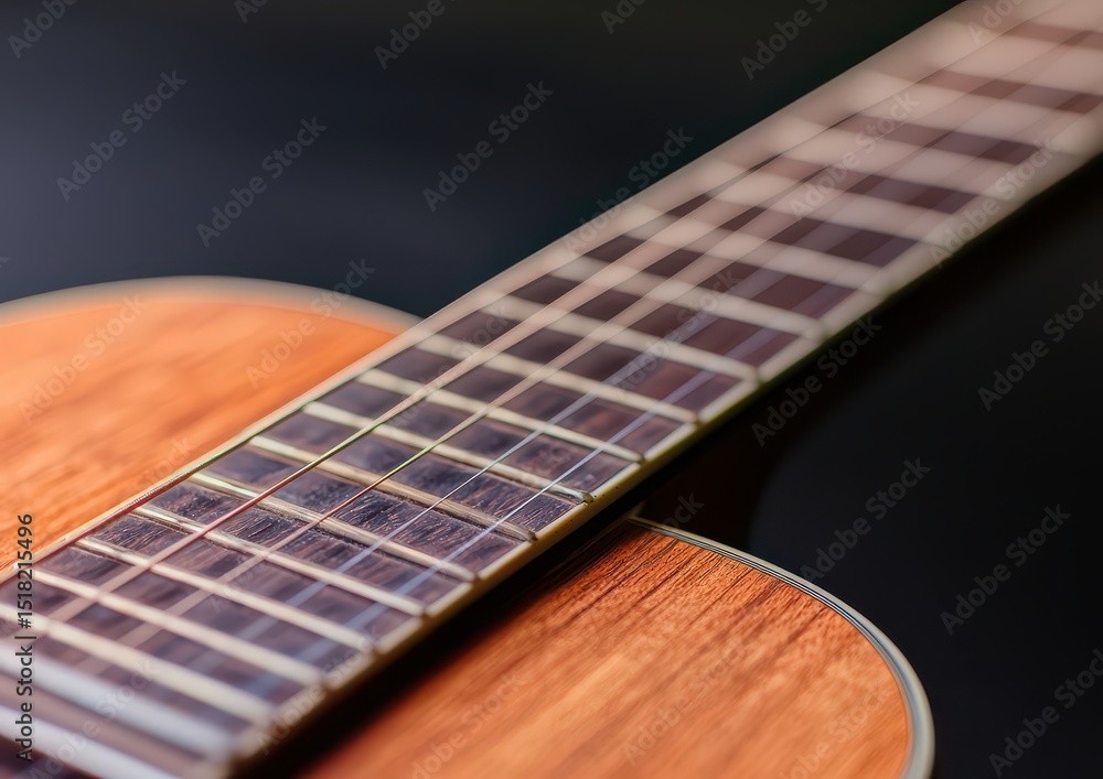 Fototapeta premium Close-up of an acoustic guitar