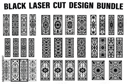 black laser cut design bundle