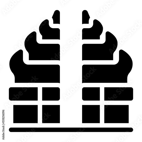 Temple glyph icon