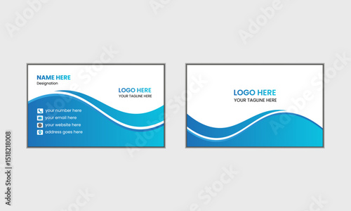 Professional business card design template, Luxury and elegant business card
